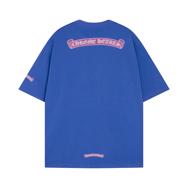 Chrome Heart 24 nuevo Crocodile de verano de moda europea y americana camiseta de manga corta para hombres y mujeres