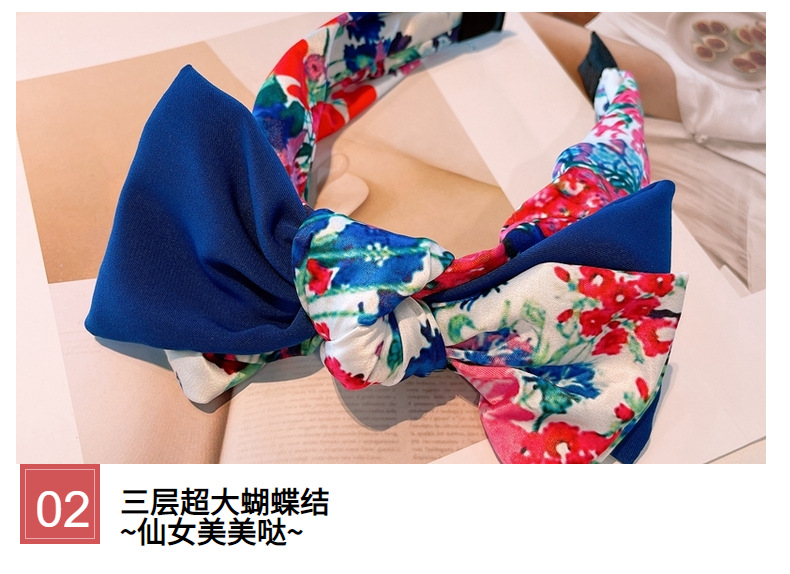 Fashion Big Flower Color Matching Headband display picture 9