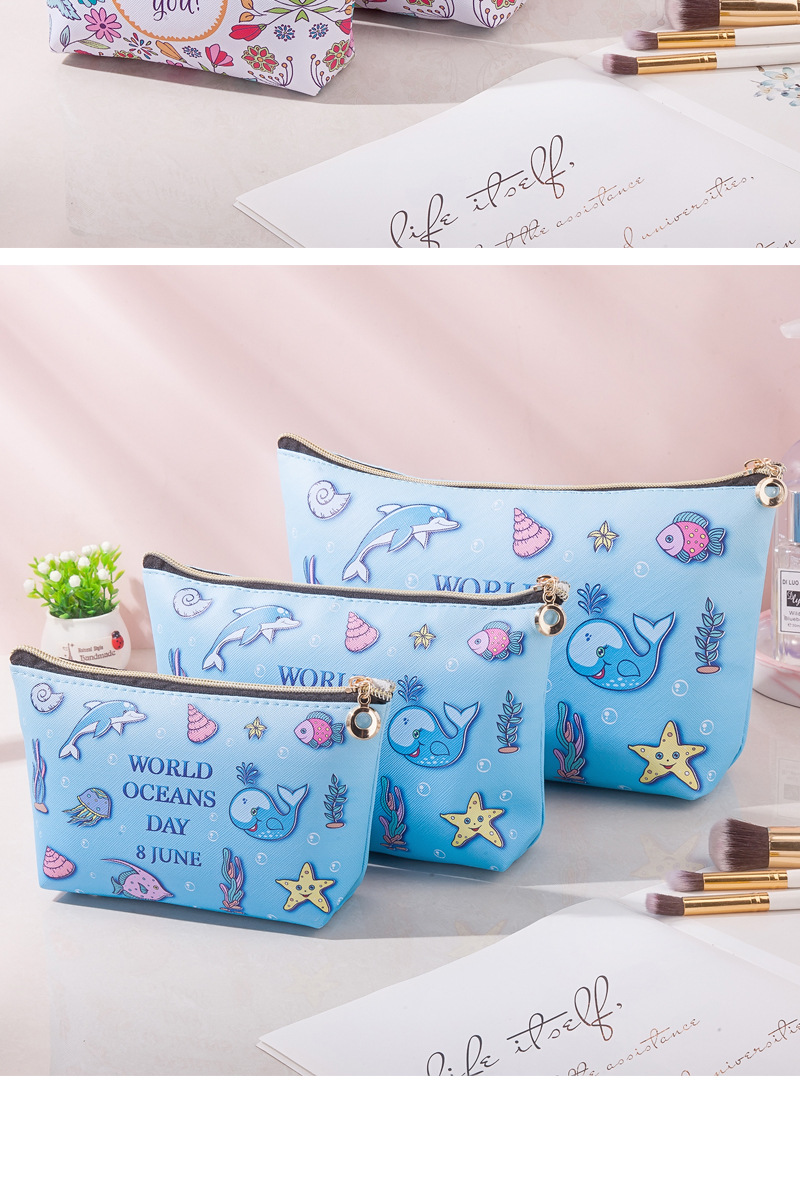 Elephant Pattern All Seasons Season Women's Gender Cute Vintage Style Elephant Pu Leather Dumpling Shape Makeup Bags