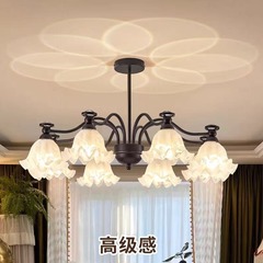 アメリカ田園主寝室シャンデリアクリーム風暖かいロマンチックなすずらん花中古レトロなリビングルームの照明