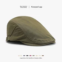 Кепка Four Seasons Forward из хлопчатобумажной ткани, однотонная, с козырьком, ретро, унисекс, повседневная мода, британский берет, трансграничная торговля