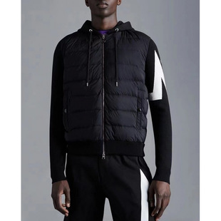High Version in stock Daifa Mengjia New Knitted Stitching Lightweight Hooded Double Peak Down Jacket for Men and Women