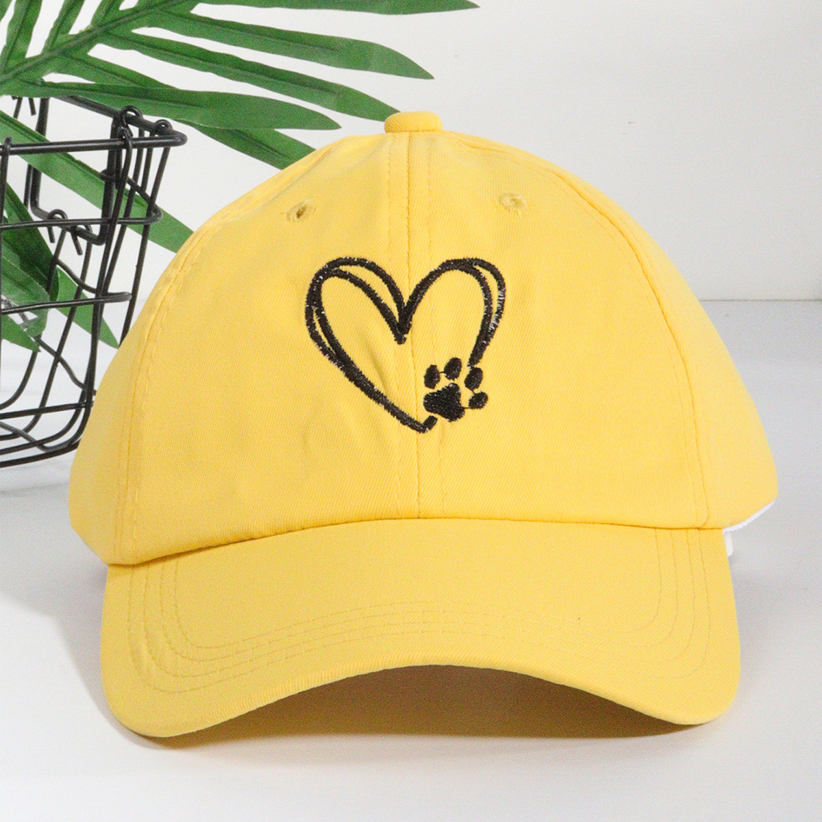 Unisex High Quality Casual Cute Love Claw Print Soft Top Wide Eaves Shade Baseball Caps For Men And Women_voghion.com