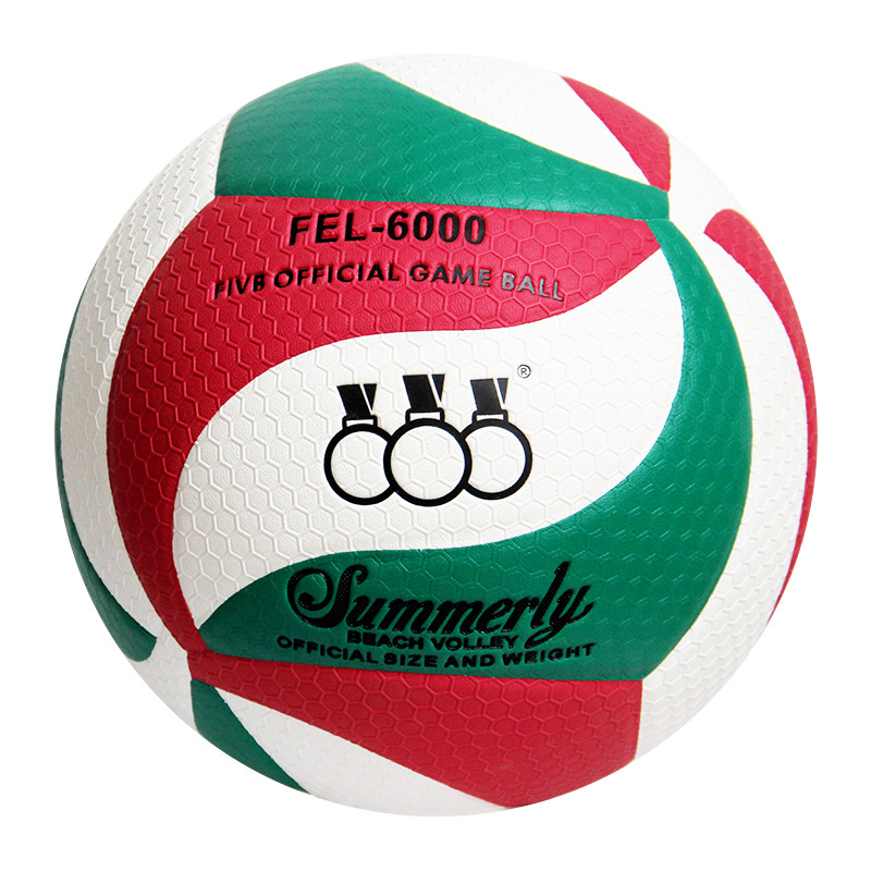 Voleibol de entrenamiento N°5 – Pelota inflable suave antiexplosión en PU, para escuelas, torneos o playa, venta al por mayor.