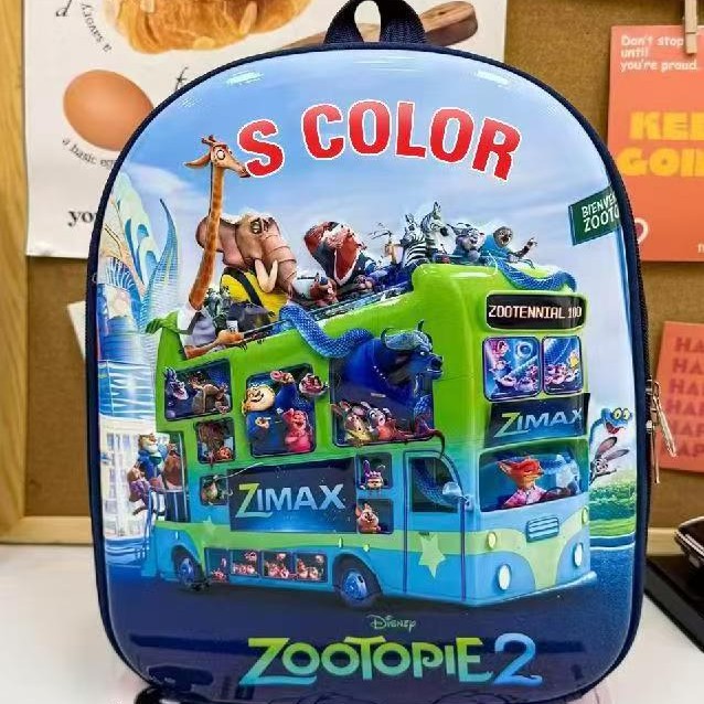 Zootopia2 Crazy Animal City2 Printed Backpack Cross-Border 12inch Student Backpack Manufacturer Wholesale