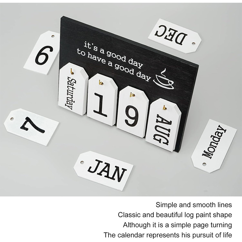Nuevo marco de calendario de escritorio de madera marco de calendario de escritorio de oficina marco de calendario de escritorio de madera base de soporte accesorios decoración