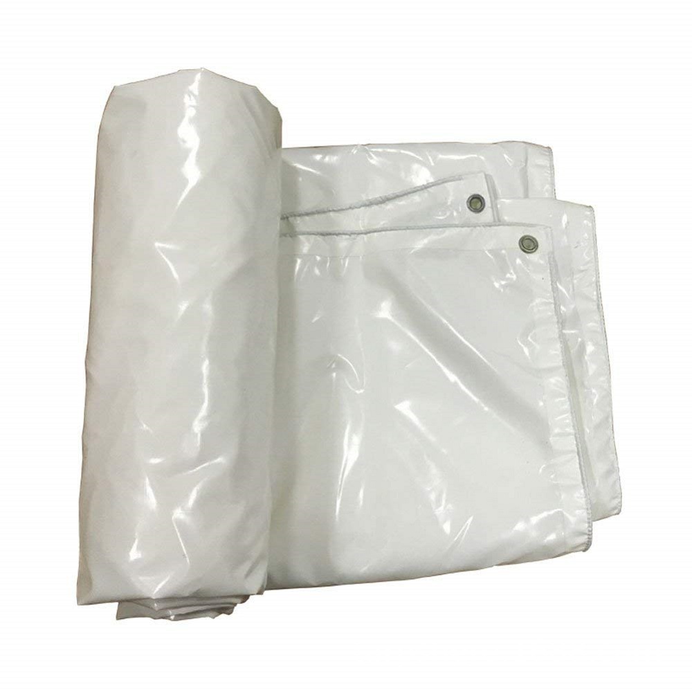 白色重型加厚PVC涂塑盖布防雨布三防油布工厂直销卡车货场篷布