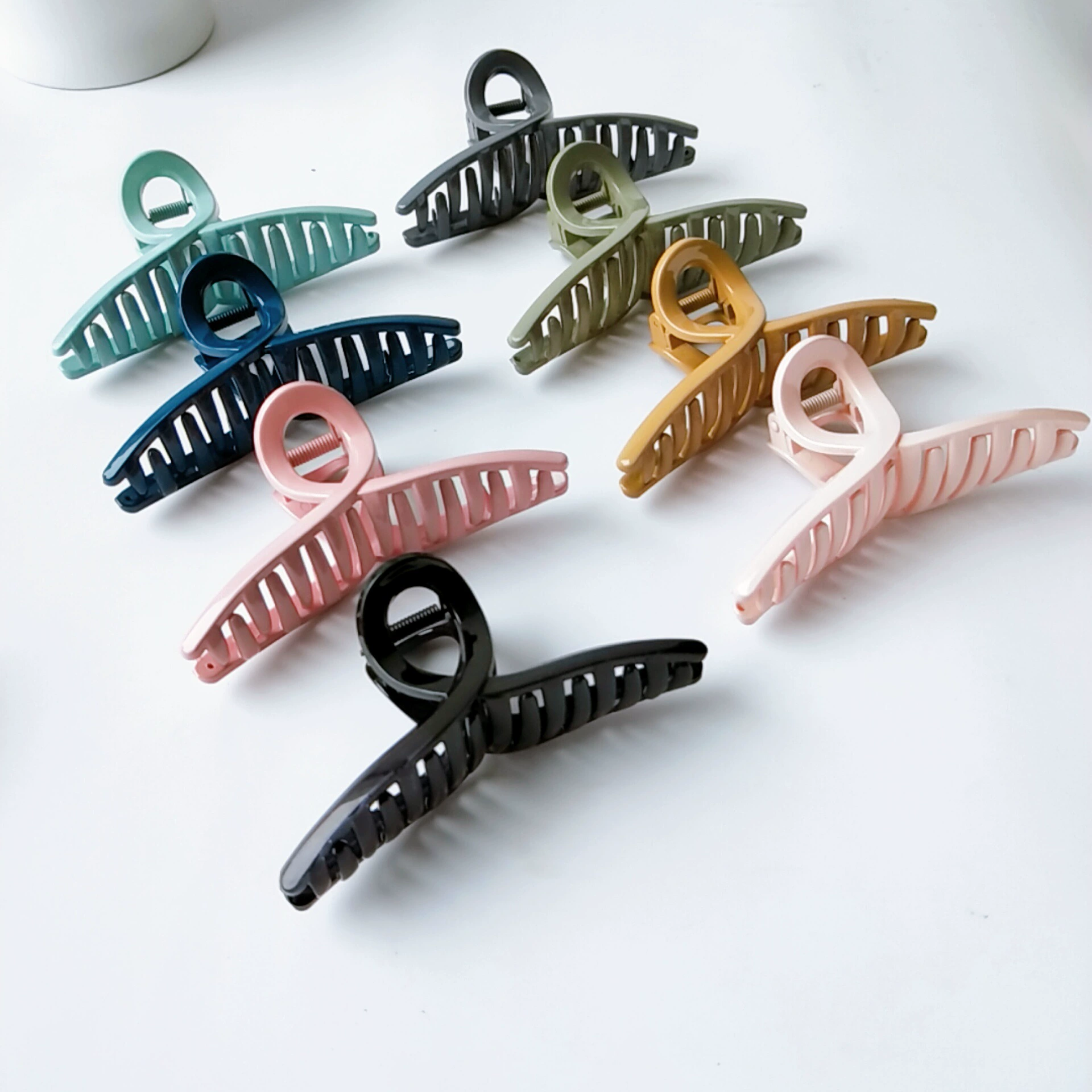 Южная Корея Grab Clip ins Cyber Celebrity Элегантный Простой Скрещенные чернила и мыть Большой зажим для волос Мыть клип Задняя голова Grab Clip