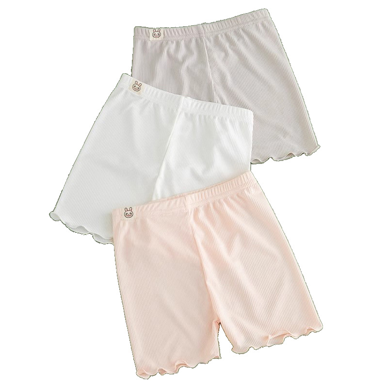 Pantalones de seguridad para niñas verano A hielo delgado transpirable y cómodas pantalones interiores para niñas anti-luz pantalones de ángulo plano