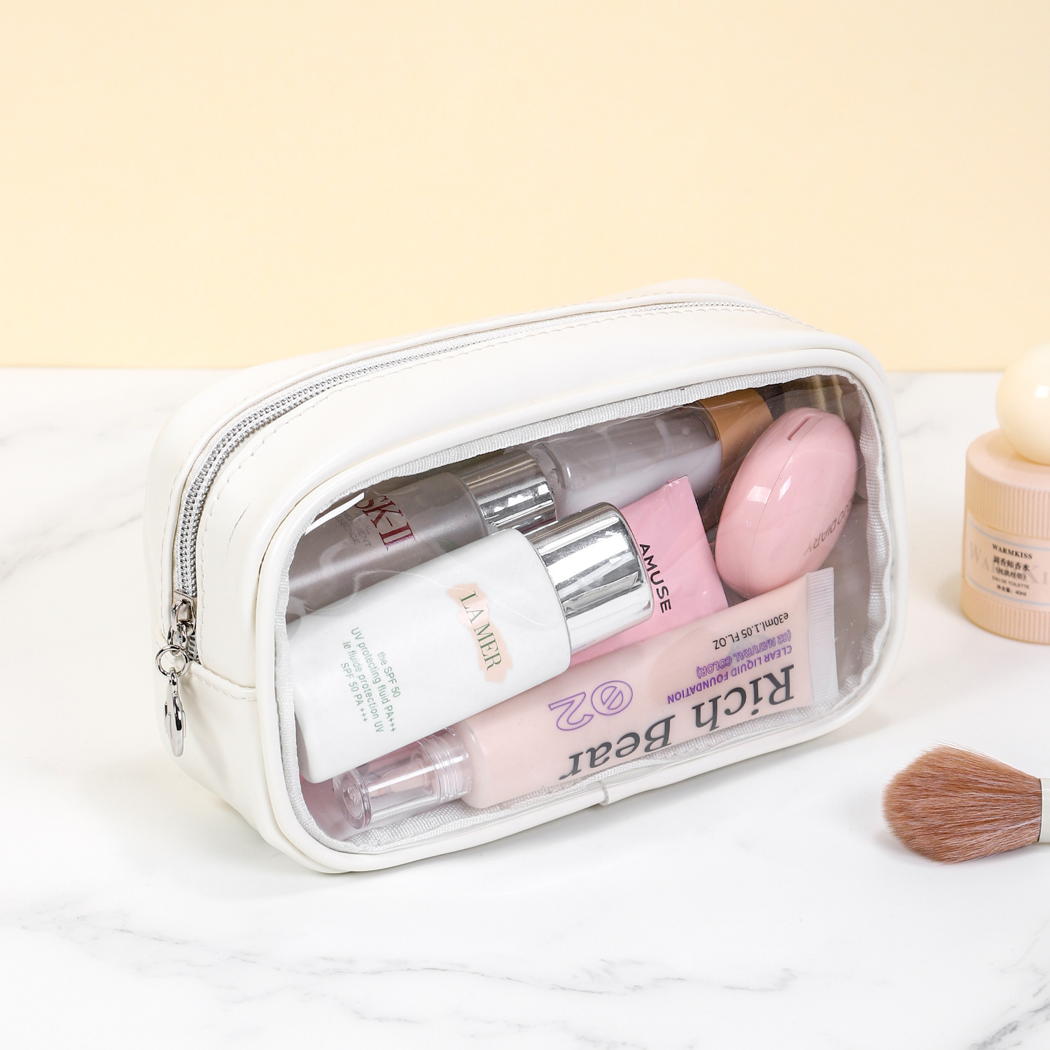 Bolso pequeño blanco transparente