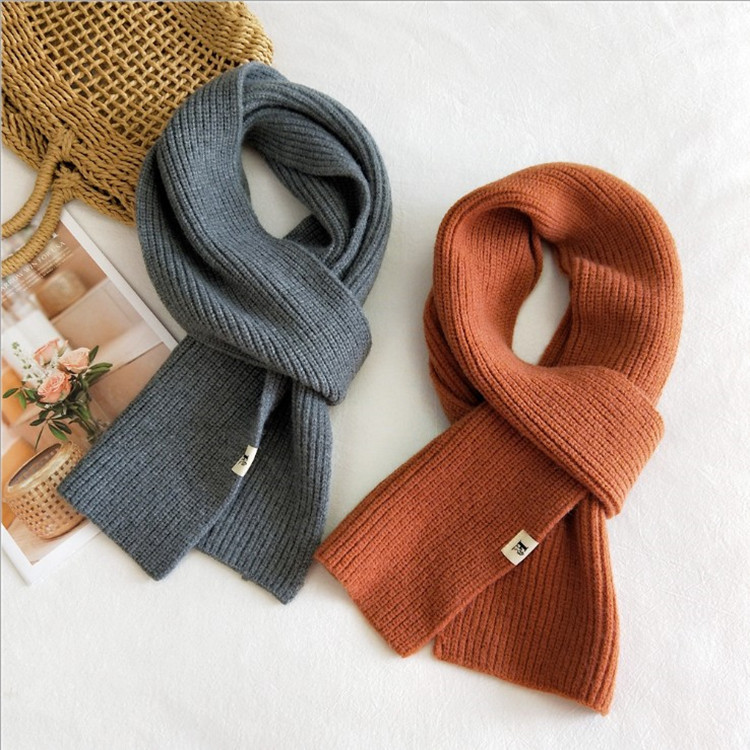 17*177纯色针织毛线围巾男女秋冬季长款学生围脖日韩加厚保暖百搭