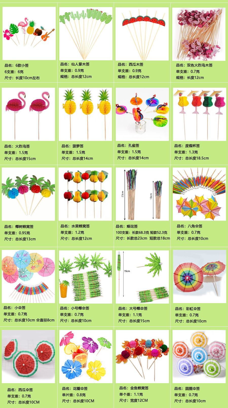 产品目录表2签