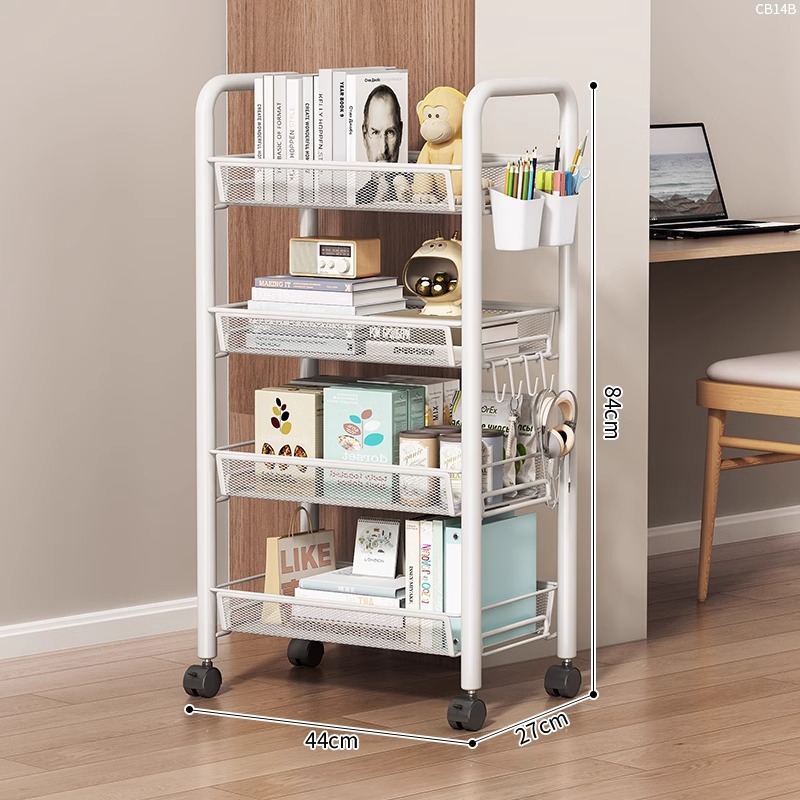 업그레이드된 4단 화이트 [행잉버킷+도르래+후크]