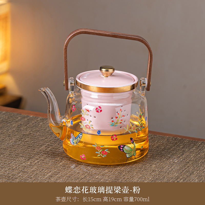 耐熱ガラス製ティーポット、電気陶器コンロ、茶器セット、家庭用、人気のティーコーブラー、湯沸かし器、ティーコーブラー