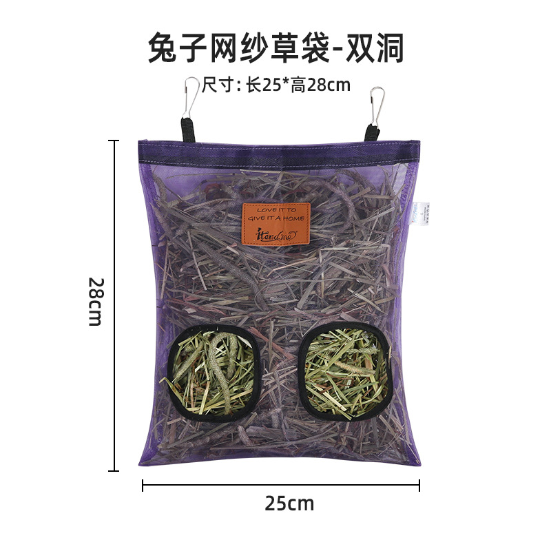 Bolsa Colgante de Heno para Conejos de Lienzo, Gran Capacidad, para Jaula image 13