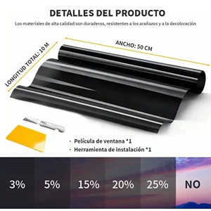 Avtomobil şüşəsi üçün tək qatlı 50*10m DIY günəşdən qoruyucu, partlayışa davamlı, istilik izolyasiya plyonkası