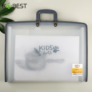 Kangbai KOBEST multi-layer portable organ bag student information special folder office zipper transparent file bag
