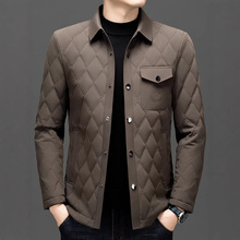 新款男士翻领棉服潮流时尚夹克衫加厚休闲棉衣外套爸爸装保暖上衣