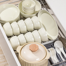 奶油风高颜值米饭碗碗碟套装家用轻奢高级感颜值清新碗盘碗具餐具