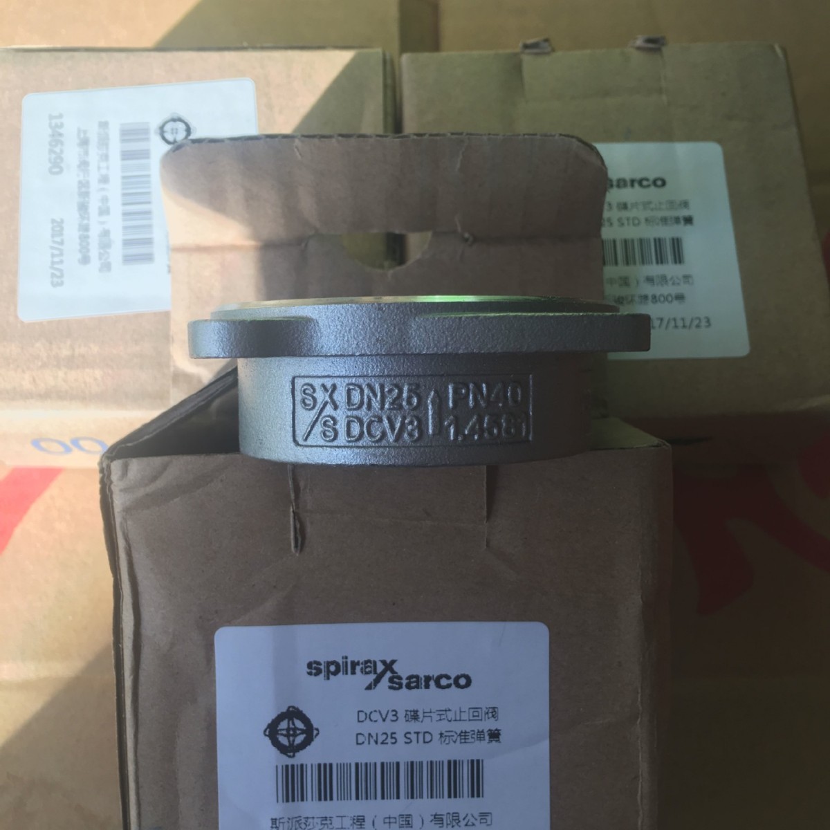 斯派莎克止回阀，斯派莎克DCV3止回阀DN25，不锈钢碟片式止回阀