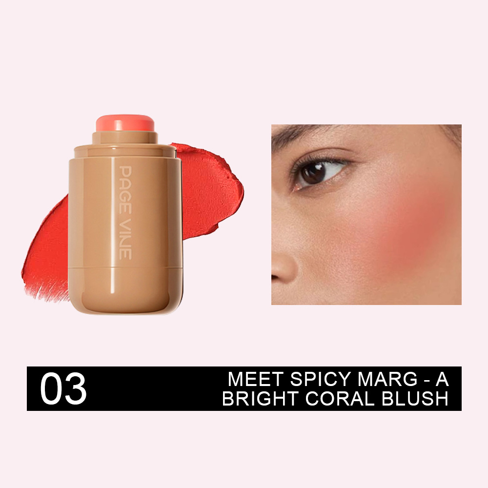 Transfronterizos de venta caliente maquillaje de bolsillo blush natural desnudo maquillaje brillante mate labios mejillas de doble uso reparador de color rohmín barra de agua