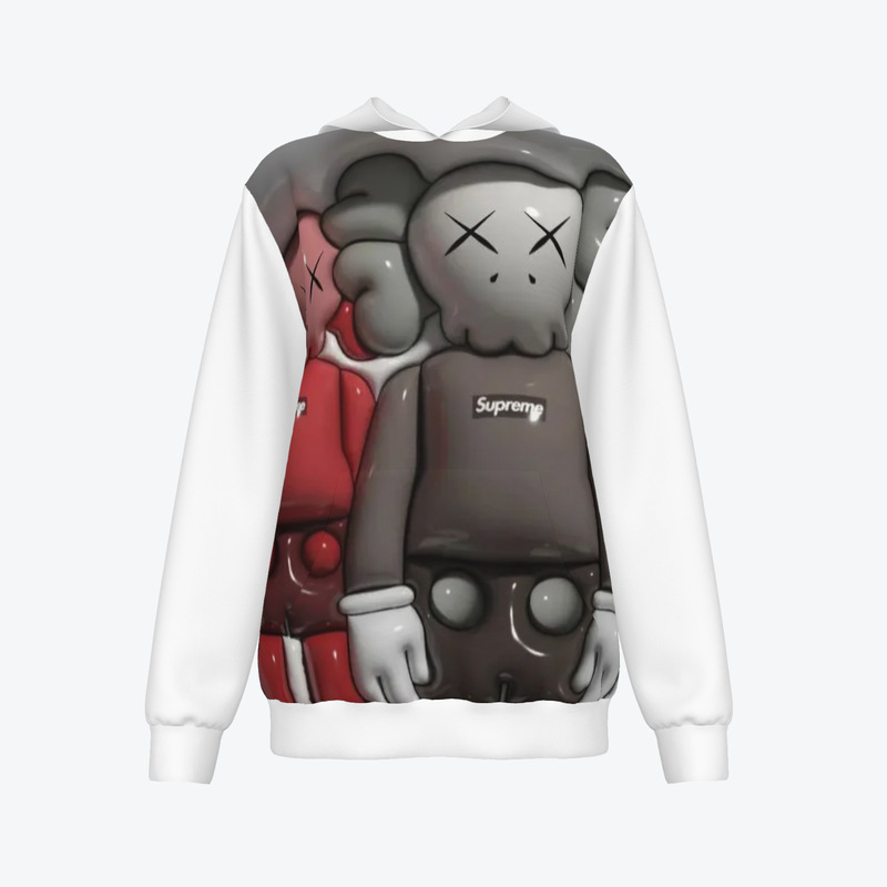 New Foreign Trade Kaws Printed Hooded Long-Sleeve Pocket Sweatshirt Wholesale Cross-Border Amazon Women's Sweatshirt Autumn Winter