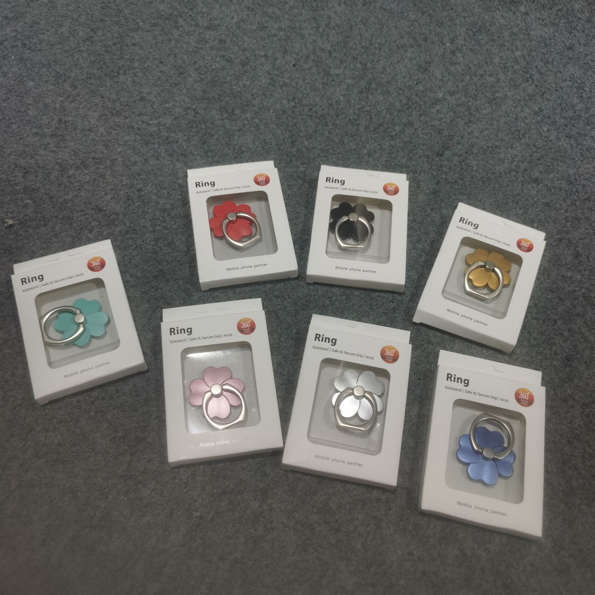 Anillo hebilla de fábrica al por mayor teléfono móvil soporte de anillo cuadrado soporte impresión perezoso teléfono móvil anillo de metal hebilla soporte