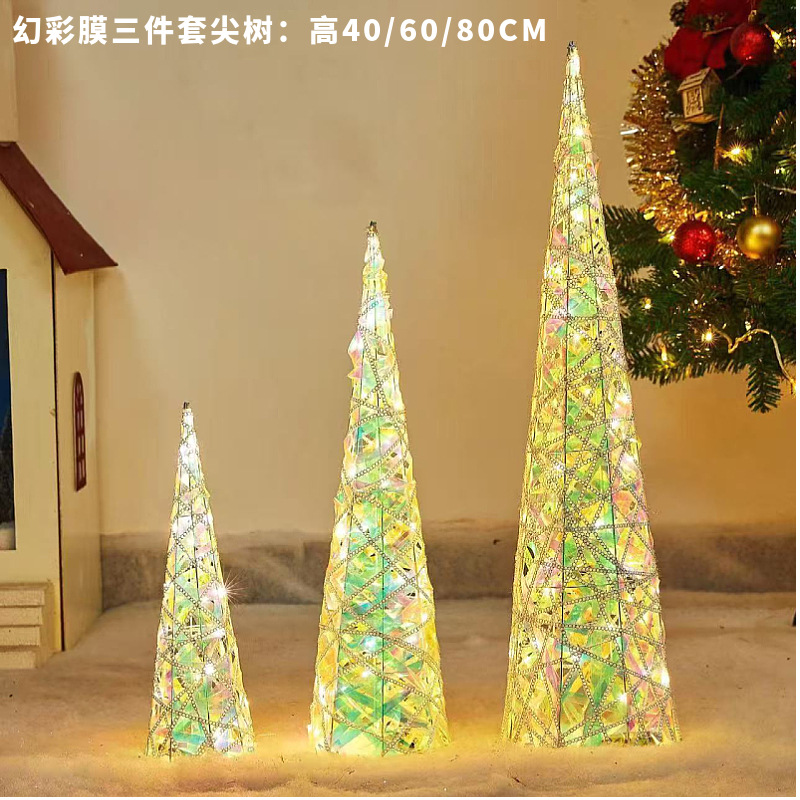 Navidad brillante ilusión decoración de alce árbol de Navidad muñeco de nieve colorido boda centro comercial decoración de la escena del hotel