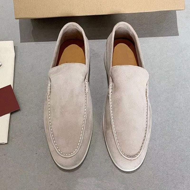 New New Genuine Leather Flat Slip-On Casual Versatile Loafers Women's British Style Single Men's Shoes_vogvips.com