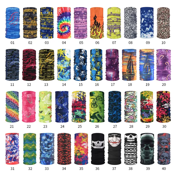 Outdoor Seamless Magic Turban Men's and Women's Bicycle Riding Turban Mask Neck Set Windproof Scarf Summer Sun Protection