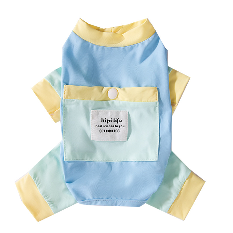 Perro de verano protector solar enfriamiento de color de cuatro patas ropa de Teddy protector solar ropa de perros pequeños y medianos