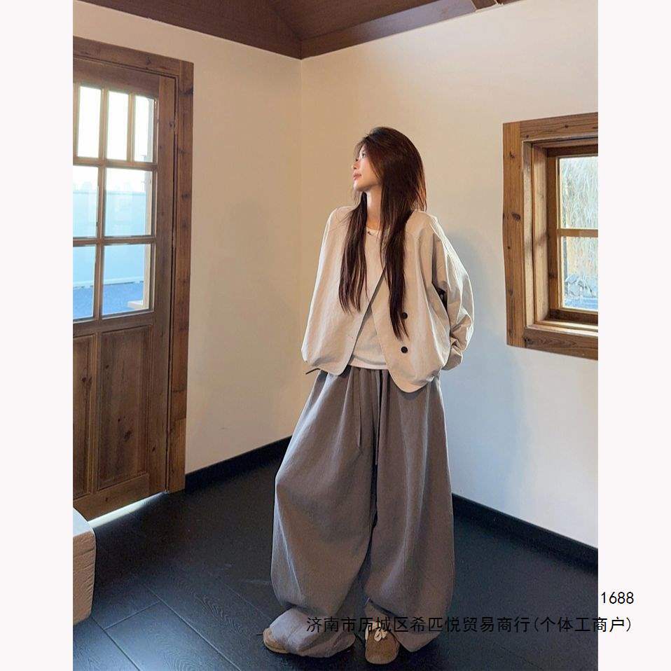 韩系漂亮超好看设计感花苞夹克外套女春秋新款棒球服上衣