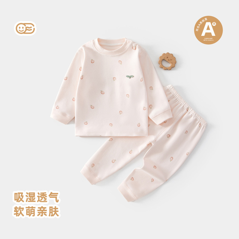 Baby Close-Fitting Cotton Underwear with Shoulder Snaps, Two-Piece Spring and Autumn Set, Infant Autumn Clothing Set, Children's Autumn Clothing Set Baby Close-Fitting Cotton Underwear with Shoulder Snaps, Two-Piece Spring and Autumn Set, Infant Autumn Clothing Set, Children's Autumn Clothing Set