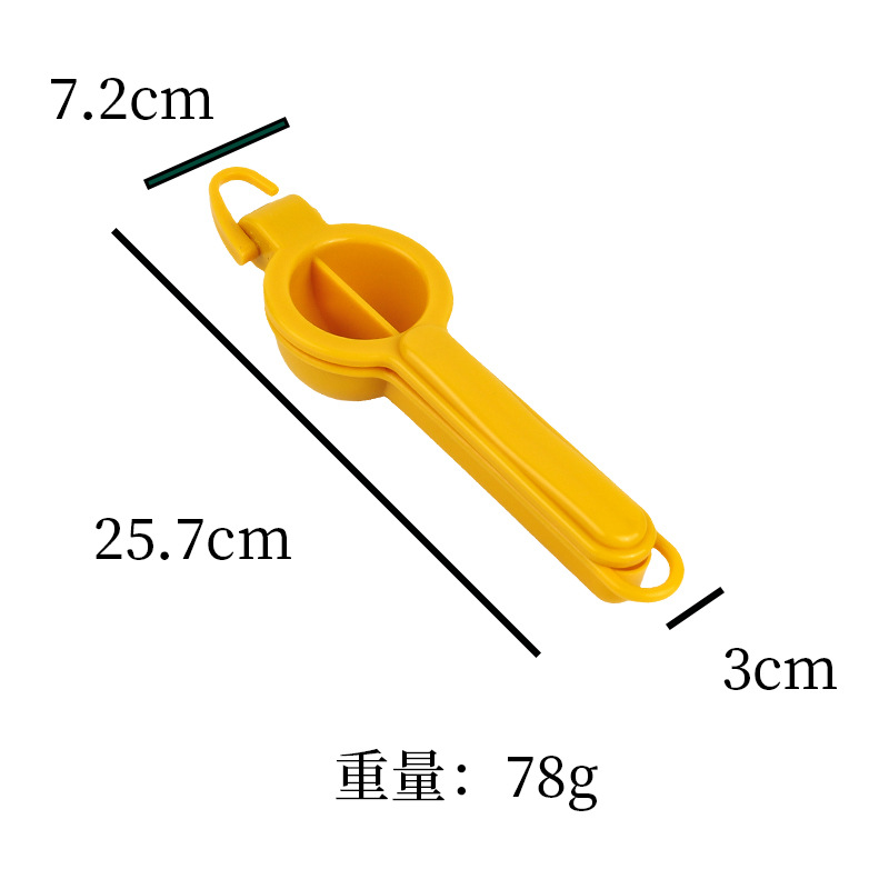 Exprimidor manual de frutas, con gancho, limón y frutas