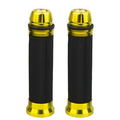 Motorcycle Handle Cover Alloy Handlebar Rubber Motorcycle - gold