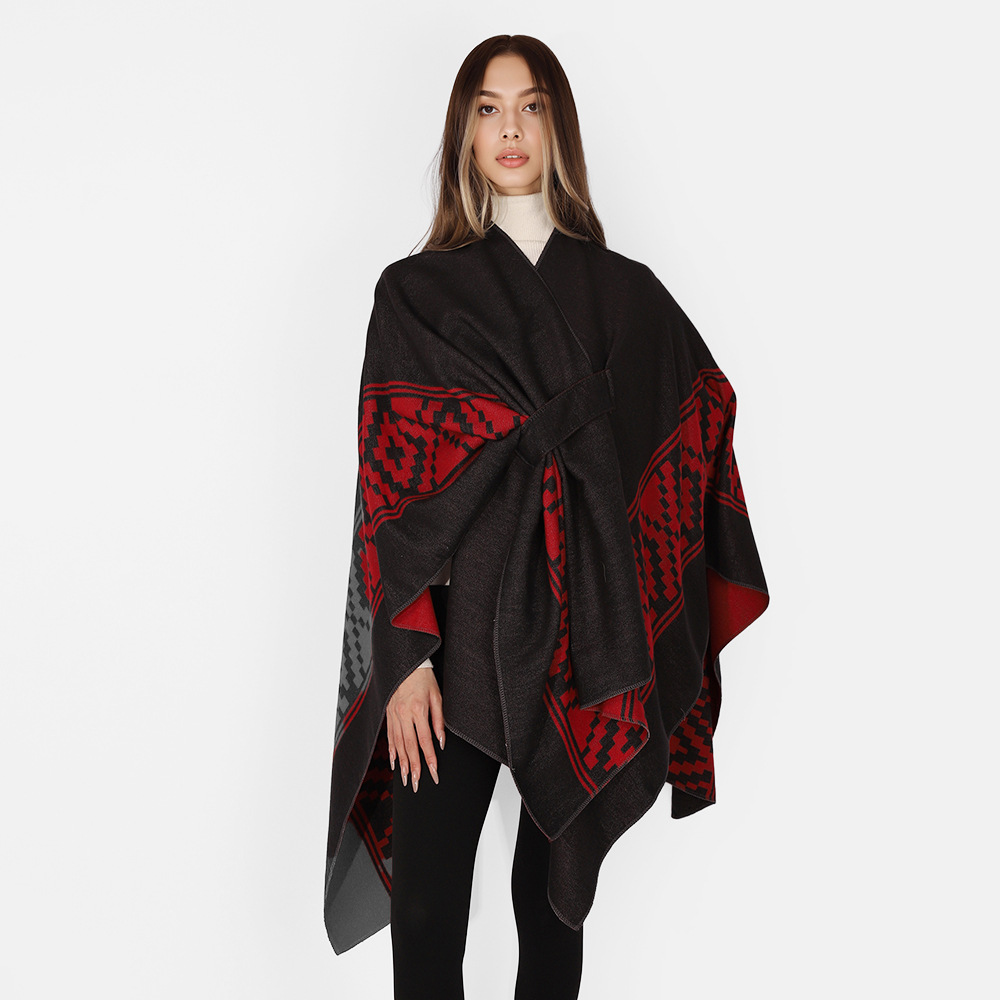 Amazon nuevo estilo multicolor bohemio estilo bifurcado y barra imitación chal de cachemira Europa y América versátil