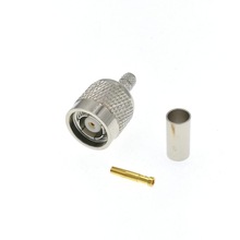 同轴射频连接器RP-TNC-J3射频头反极性TNC公头内孔压接RG58 RG142