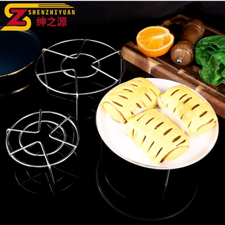 不锈钢蒸架加厚三脚锅架圆形电饭锅隔水炊架厨房工具批发微波炉