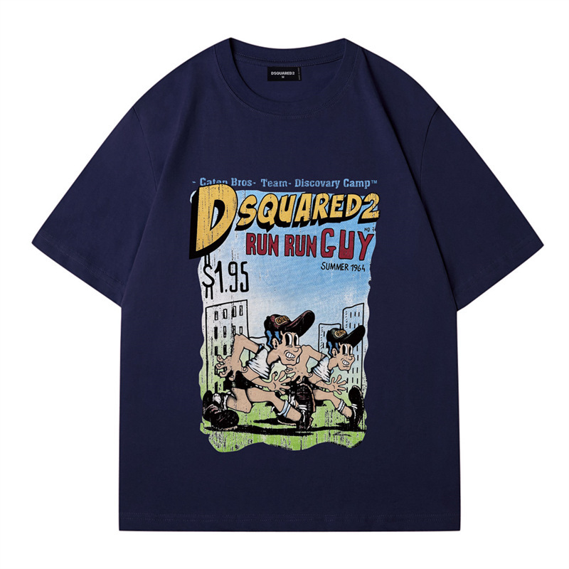 クロスボーダーDSQUARED224SS半袖男性tシャツアメリカ式高街夏服ブランドがゆったりしています。|undefined