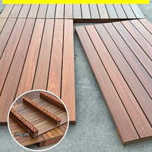 定 制加高防腐木阳台实木地板户外花园露台防水室外庭院龙骨板架