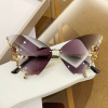 Geometric fashionable sunglasses, 2023 collection, European style, internet celebrity