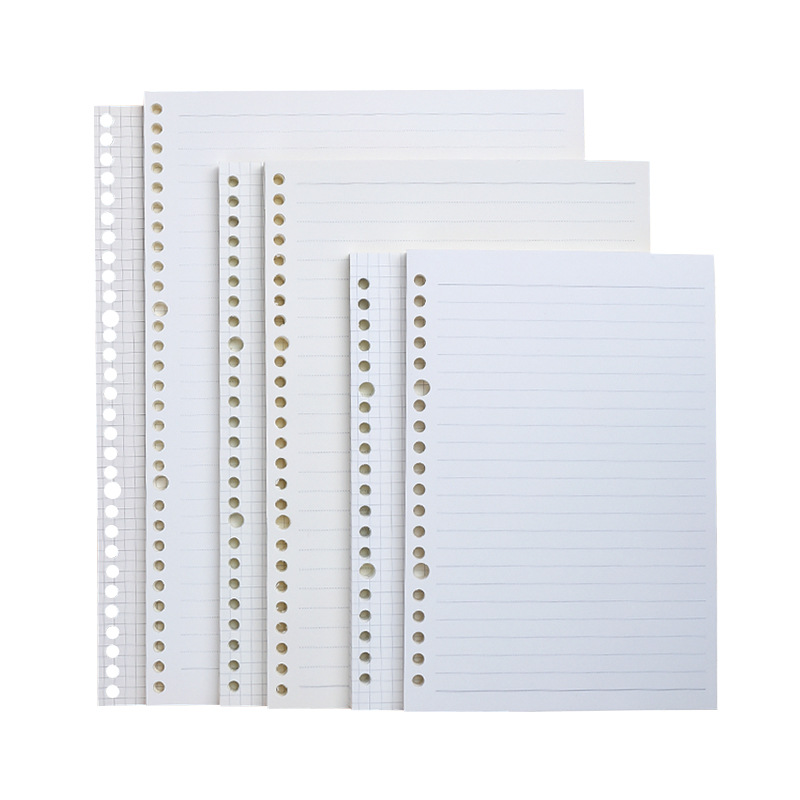Kedeyu A5 Papel de cuaderno A4 de hojas sueltas de reemplazo de cuaderno B5 borrador desmontable cuaderno de ejercicios cuaderno de hojas sueltas núcleo interno