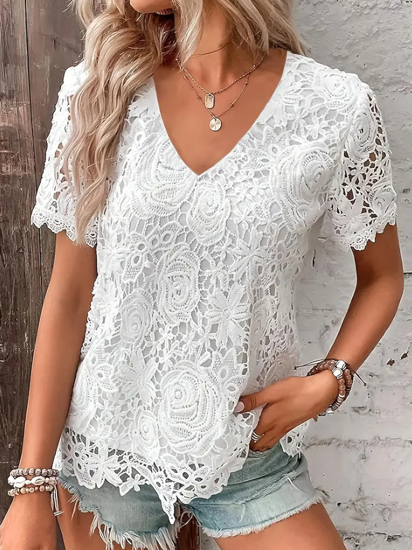 Women's Chiffon Shirt Short Sleeve Blouses Simple Style Solid Color display picture 1