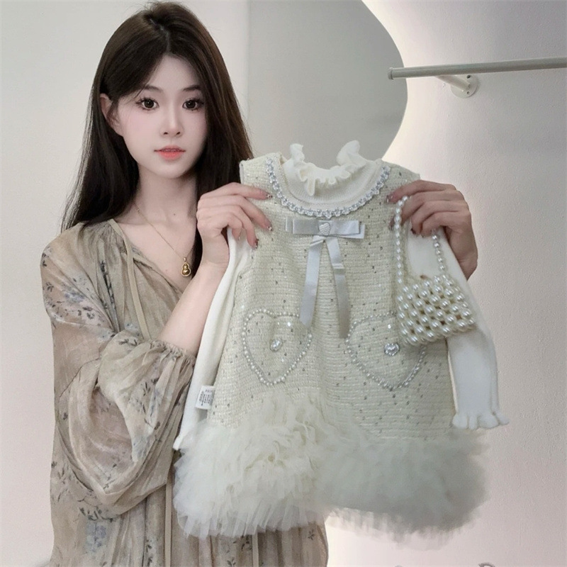 Vestido de Princesa para Niñas, Estilo Invierno 2025, Vestido para Primer Cumpleaños, Vestido con Forro Polar para Bebé, Elegante