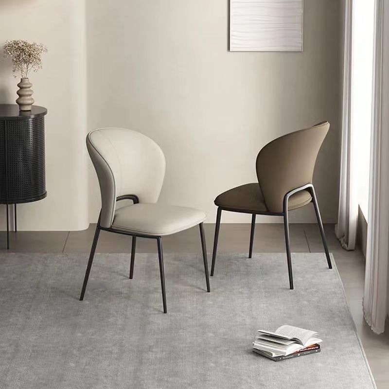 Dining Chair for Home Use, Italian Light Luxury Minimalist High-End Designer Chair with Backrest for Dining, Nordic Modern Simple Style
