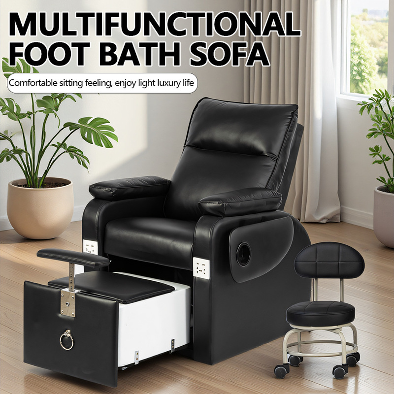 Manicure Sofa, Multifunctional Foot Beauty Chair, Foot Bath, Foot Massage, Massage Recliner, Eyelash Beauty Salon, Eyebrow Tattoo and Embroidery Bed