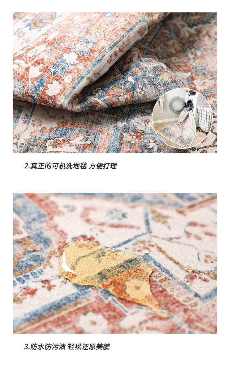 Cross-border exclusive supply of Nordic-style large area rugs for living rooms, bedroom bedside rugs, and floor mats, available in stock and shipped within 48 hours