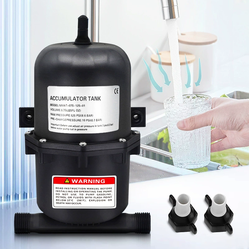 Насосный бак для воды с мембранным насосом для автодомов и яхт, буферный резервуар для хранения воды, бак для поддержания постоянного давления, оборудование для подачи воды, система подачи воды с постоянным давлением