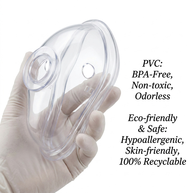Medical Nebulizer Breathing Mask, Inverted Face Mask, Handheld Compression Nebulizer Breathing Mask