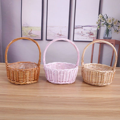 Basket Rattan new pattern Willow Flower basket Countryside weave Scindapsus flower arrangement originality Wall hanging portable Decoration